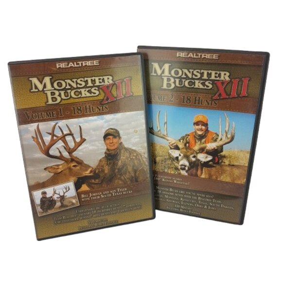 Set of 2 Hunting DVDs Realtree Monster Bucks XII Volume 1 & 2 - Picture 4 of 4